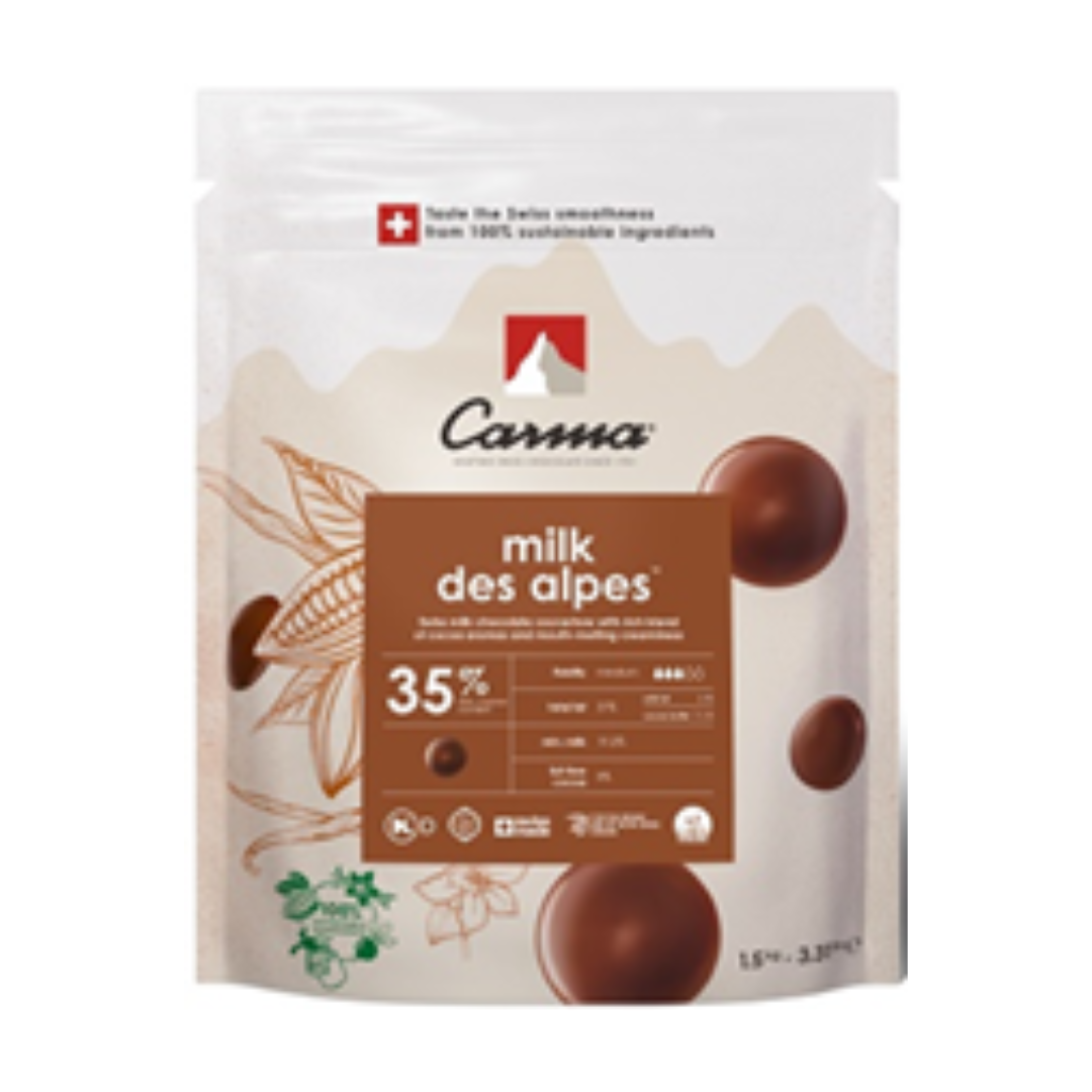 Carma カルマ ｜  クーベルチュール コイン ミルク ディスアルプス35％ / 1.5kg
