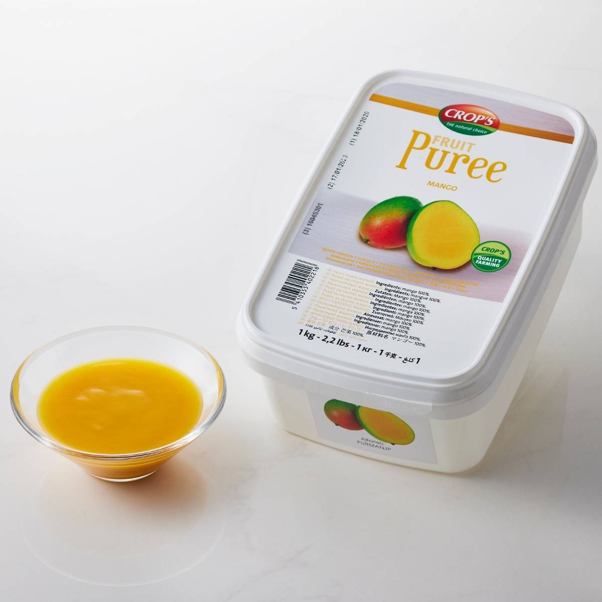 CROP'S (ｸﾛｯﾌﾟｽ) | アルフォンソマンゴーピューレ / 1kgトレー×6