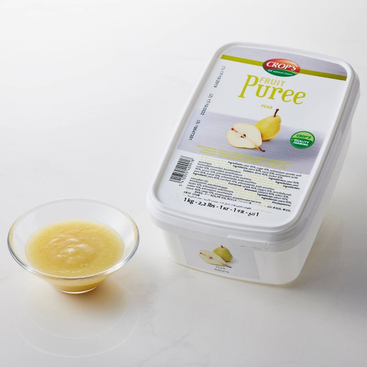 CROP'S (ｸﾛｯﾌﾟｽ) | ポワールウィリアムピューレ / 1kgトレー×6