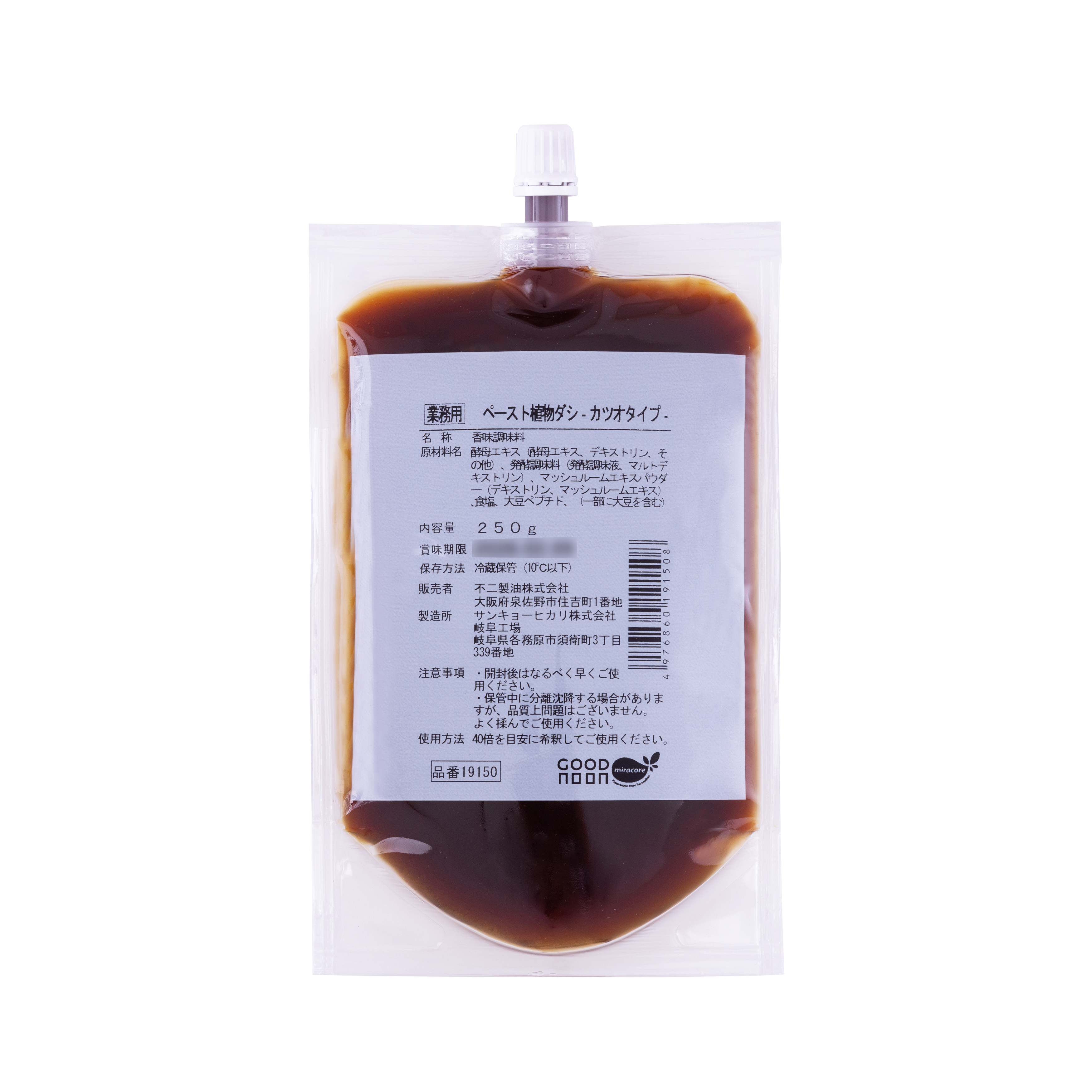 不二製油 | ミラダシ カツオタイプ【ペースト植物ダシ】/ 250g