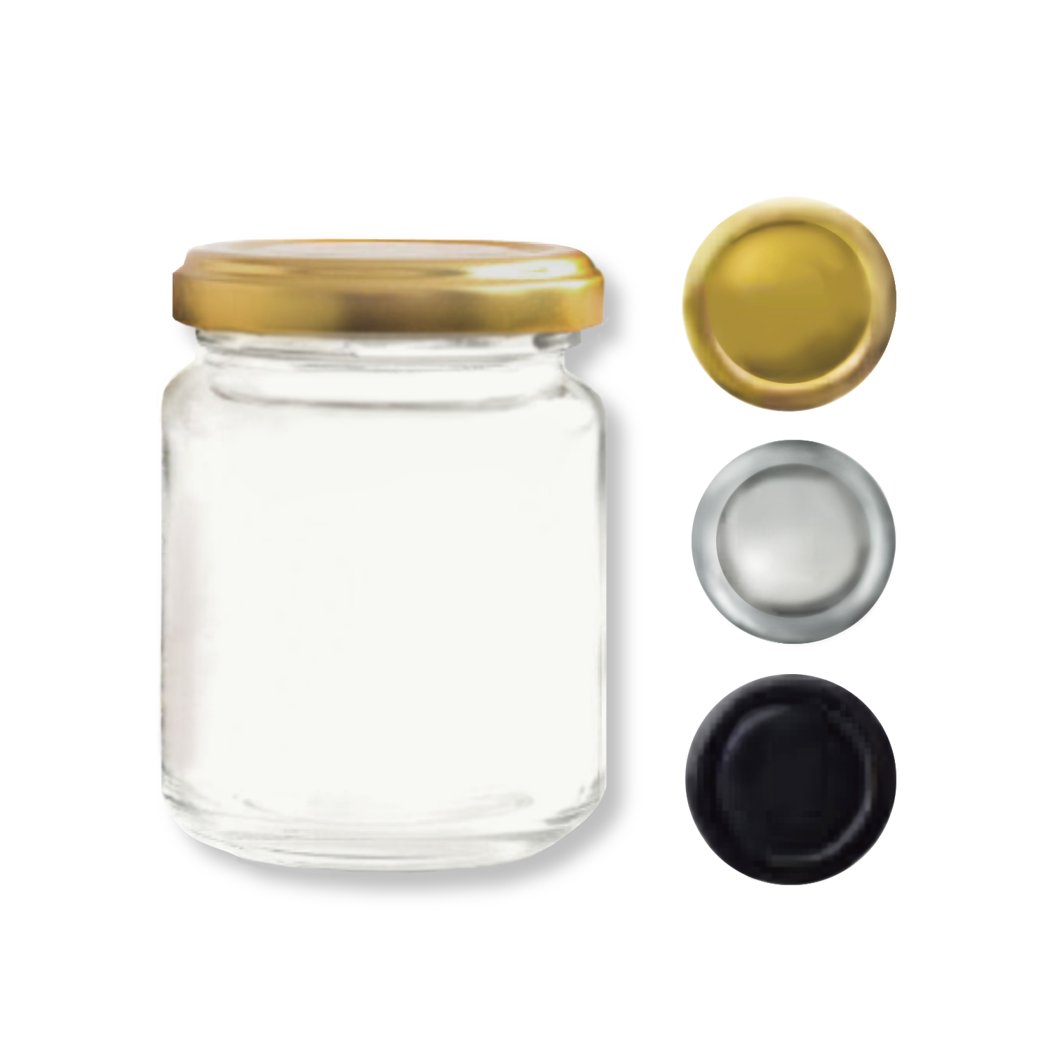 福重 | 円筒型ジャム瓶【キャップ付き】 / 84個